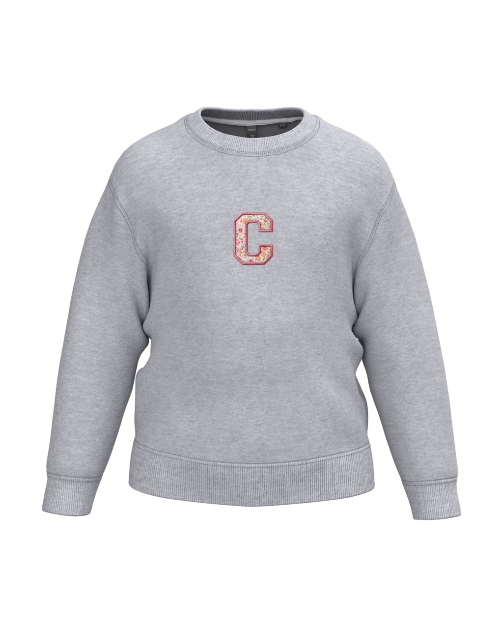 Sudadera personalizada Inicial mini gris