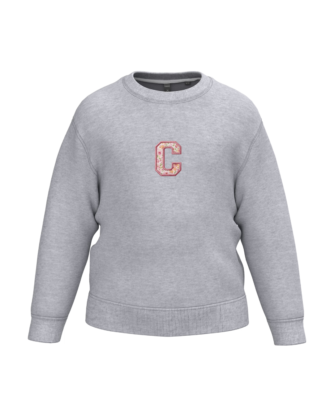 Sudadera personalizada Inicial mini gris