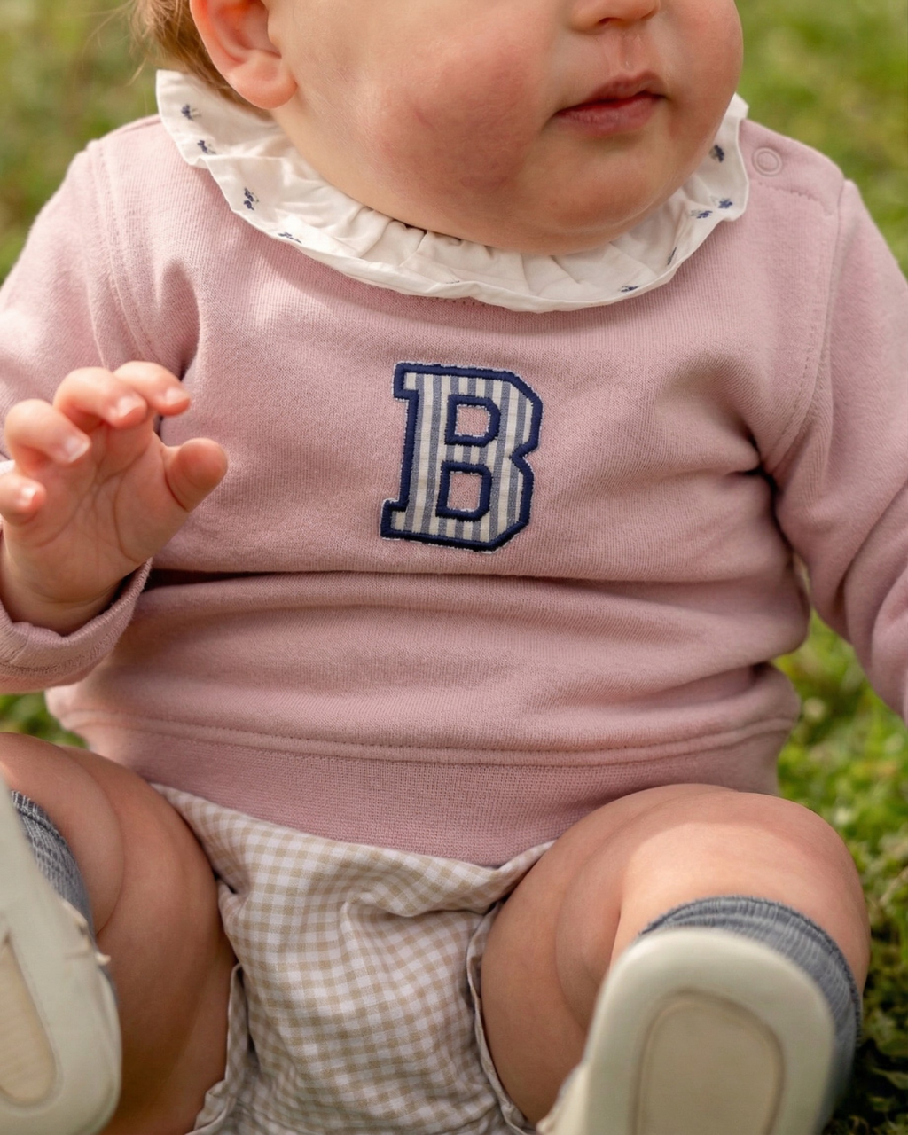 Sudadera personalizada Inicial mini rosa