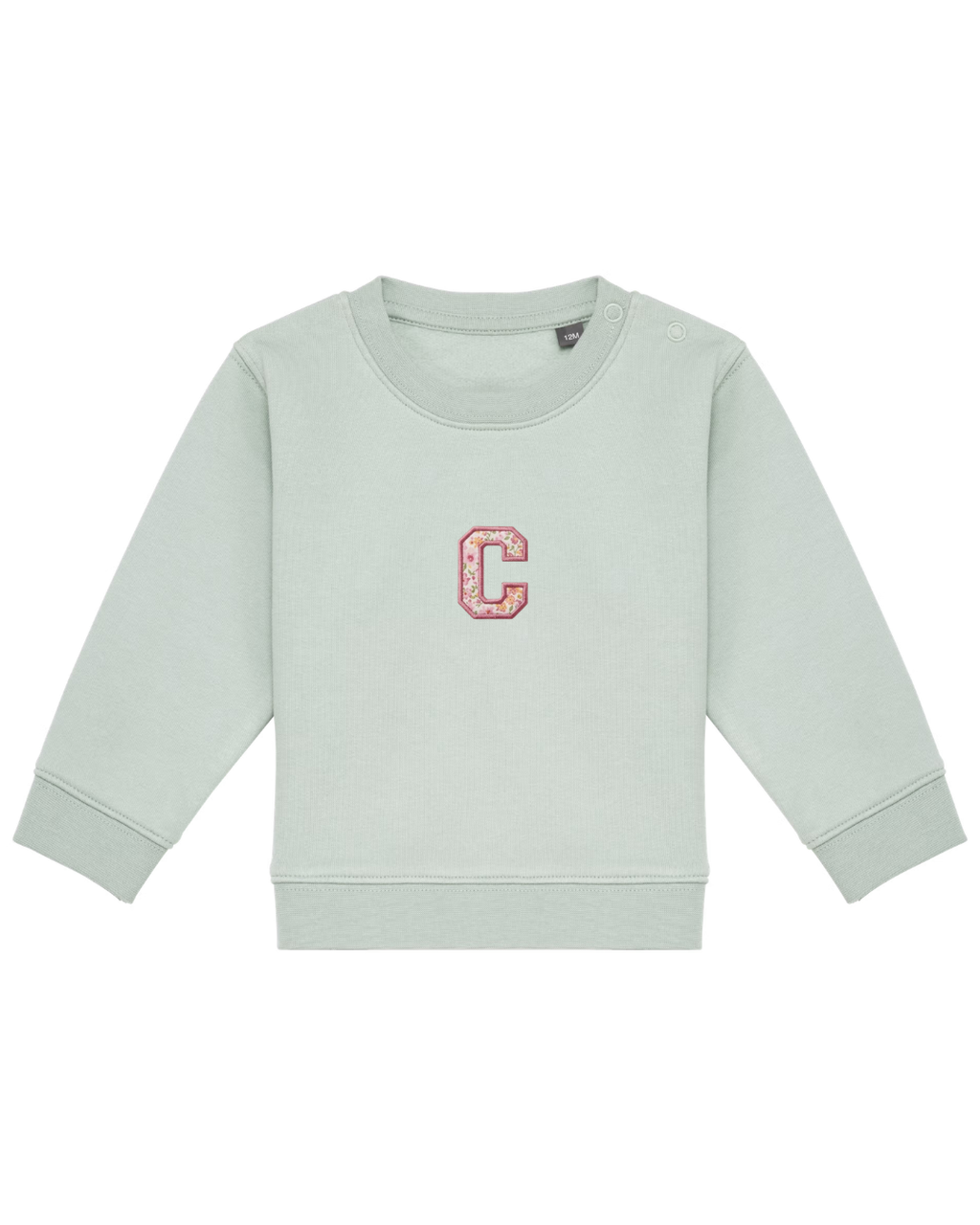 Sudadera personalizada Inicial mini verde mint
