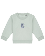 Sudadera personalizada Inicial mini verde mint