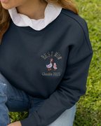 Sudadera Unisex personalizada Mamá Pato Azul marino