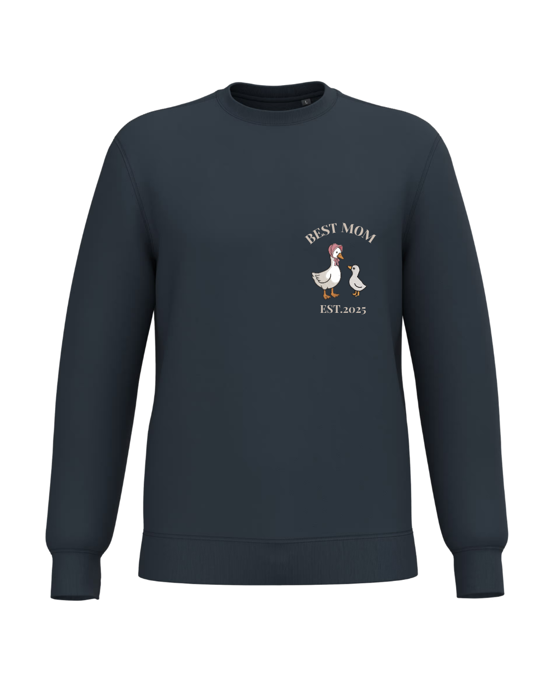 Sudadera Unisex personalizada Mamá Pato Azul marino