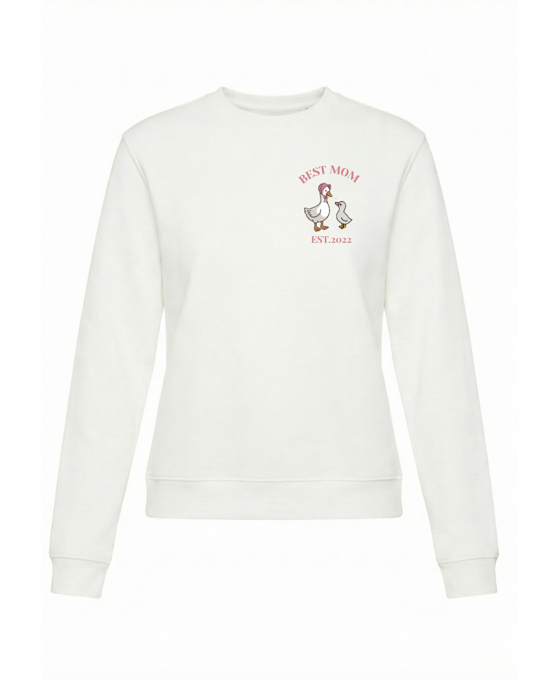 Customised Unisex ‘Mum Duck’ light Beige Sweatshirt (woman)