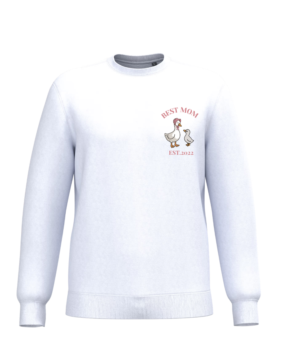 Sudadera Unisex personalizada Mamá Pato Blanco