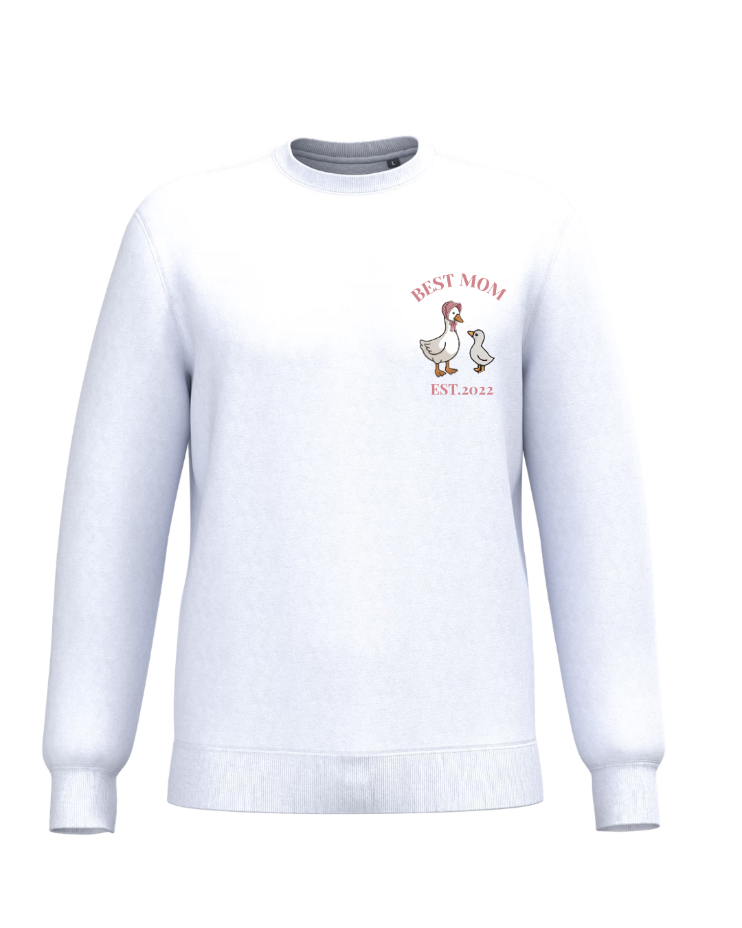Sudadera Unisex personalizada Mamá Pato Blanco
