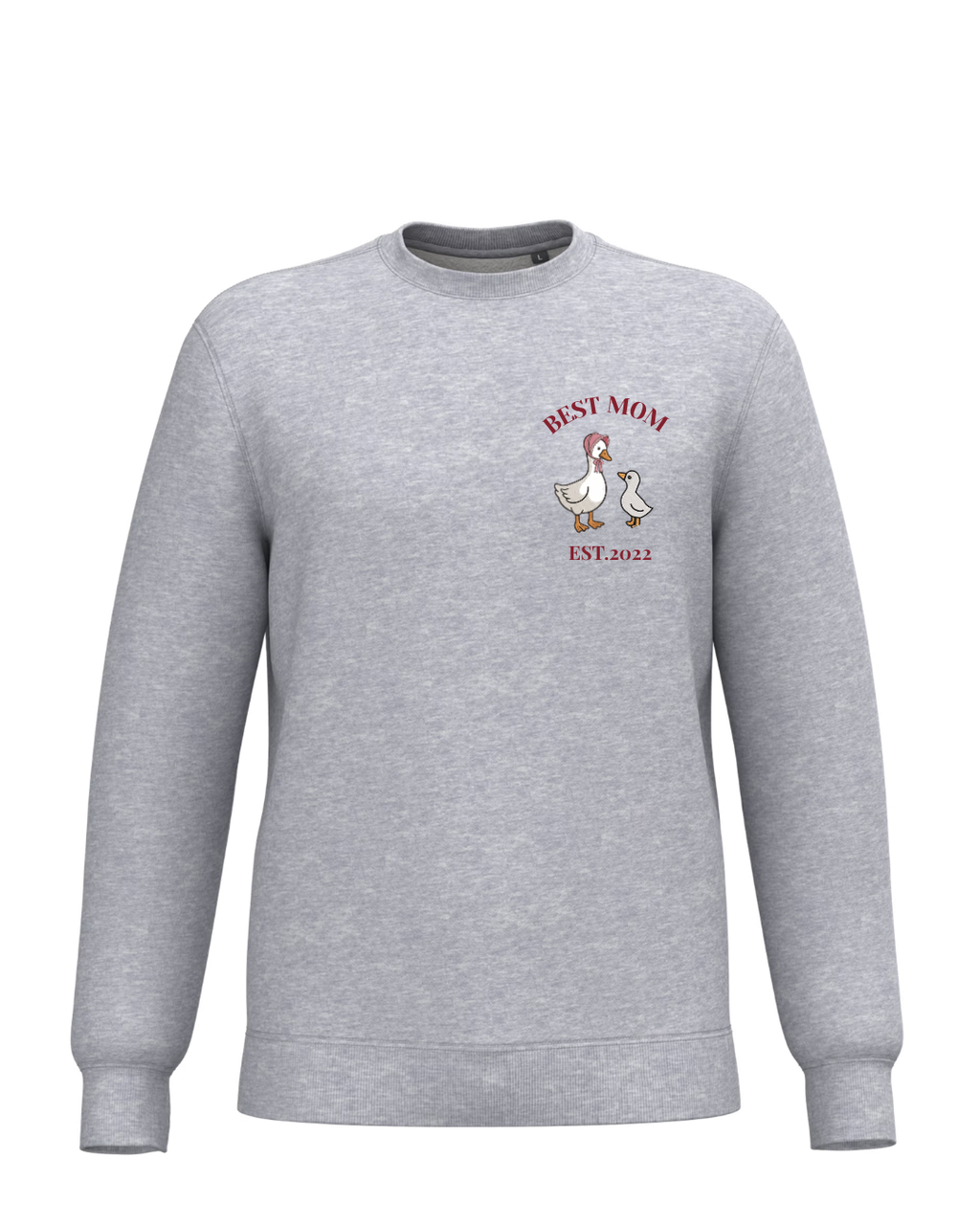 Sudadera Unisex personalizada Mamá Pato Gris