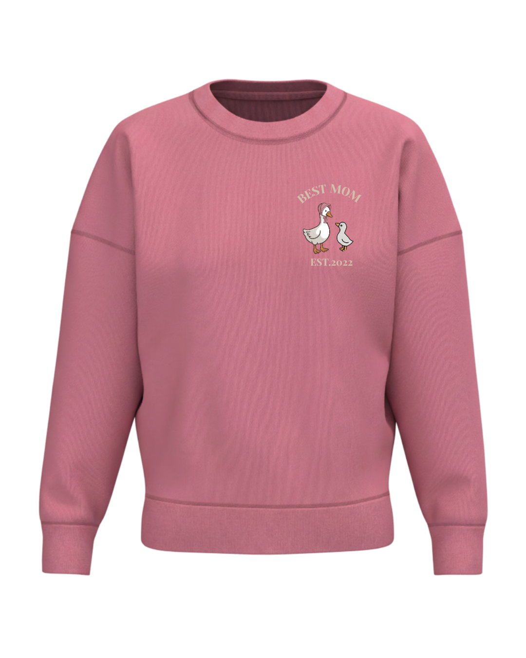 Customised Unisex ‘Mum Duck’ Pink Sweatshirt (woman)