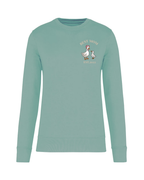 sudadera personalizada verde mint dibujo gansos mamá y bebé