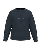 Sudadera personalizada mini cruz corazón azul marino