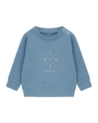 Sudadera personalizada mini cruz corazón azul