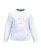 Sudadera personalizada mini cruz corazón blanco