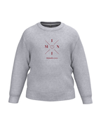 Sudadera personalizada mini cruz corazón gris