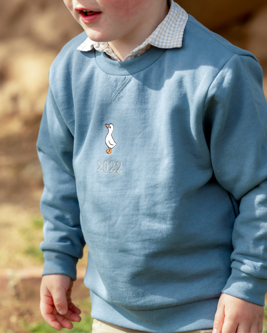 Sudadera personalizada mini pato azul