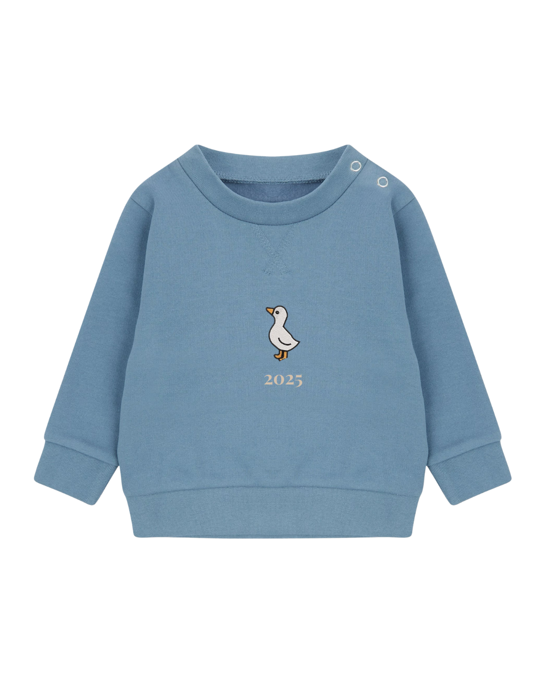 Personalised blue mini duck sweatshirt