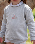 Sudadera personalizada mini pato niña gris