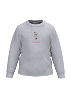 Sudadera personalizada mini pato niña gris