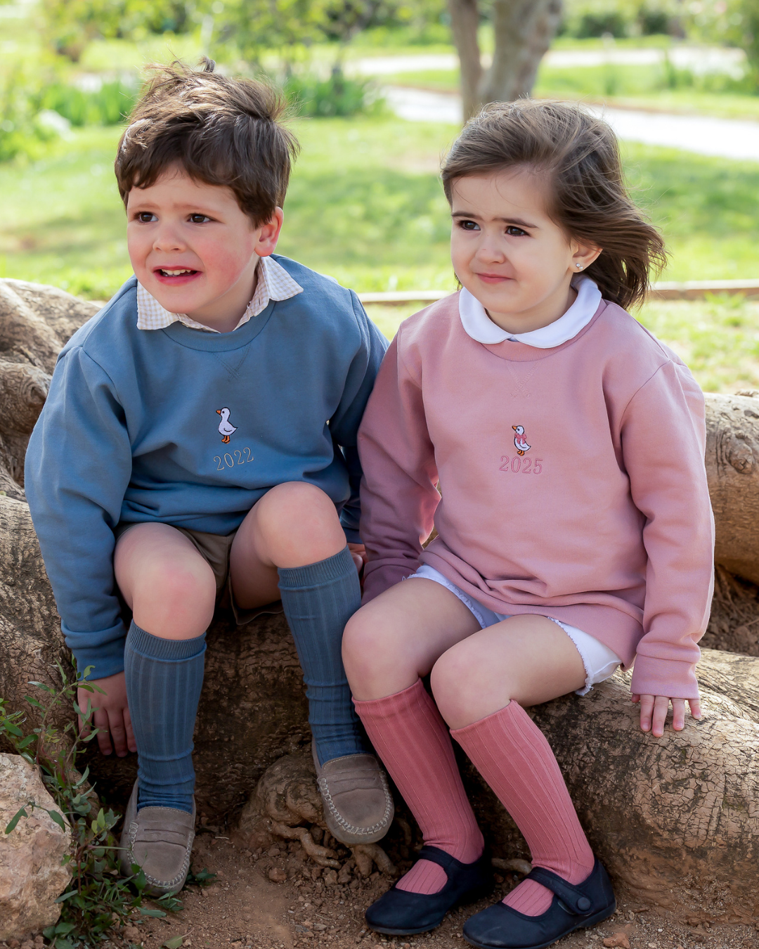 Sudadera personalizada mini pato niña rosa