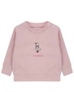 Sudadera personalizada mini pato niña rosa