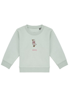 Sudadera personalizada mini pato niña verde mint