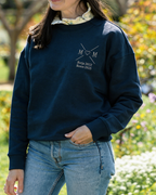 Sudadera Unisex personalizada MOM cruz corazón Azul marino