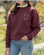 Sudadera Unisex personalizada MOM cruz corazón Granate