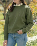 Sudadera Unisex personalizada MOM cruz corazón Kaki