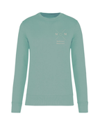 Sudadera Unisex personalizada MOM cruz corazón Verde mint