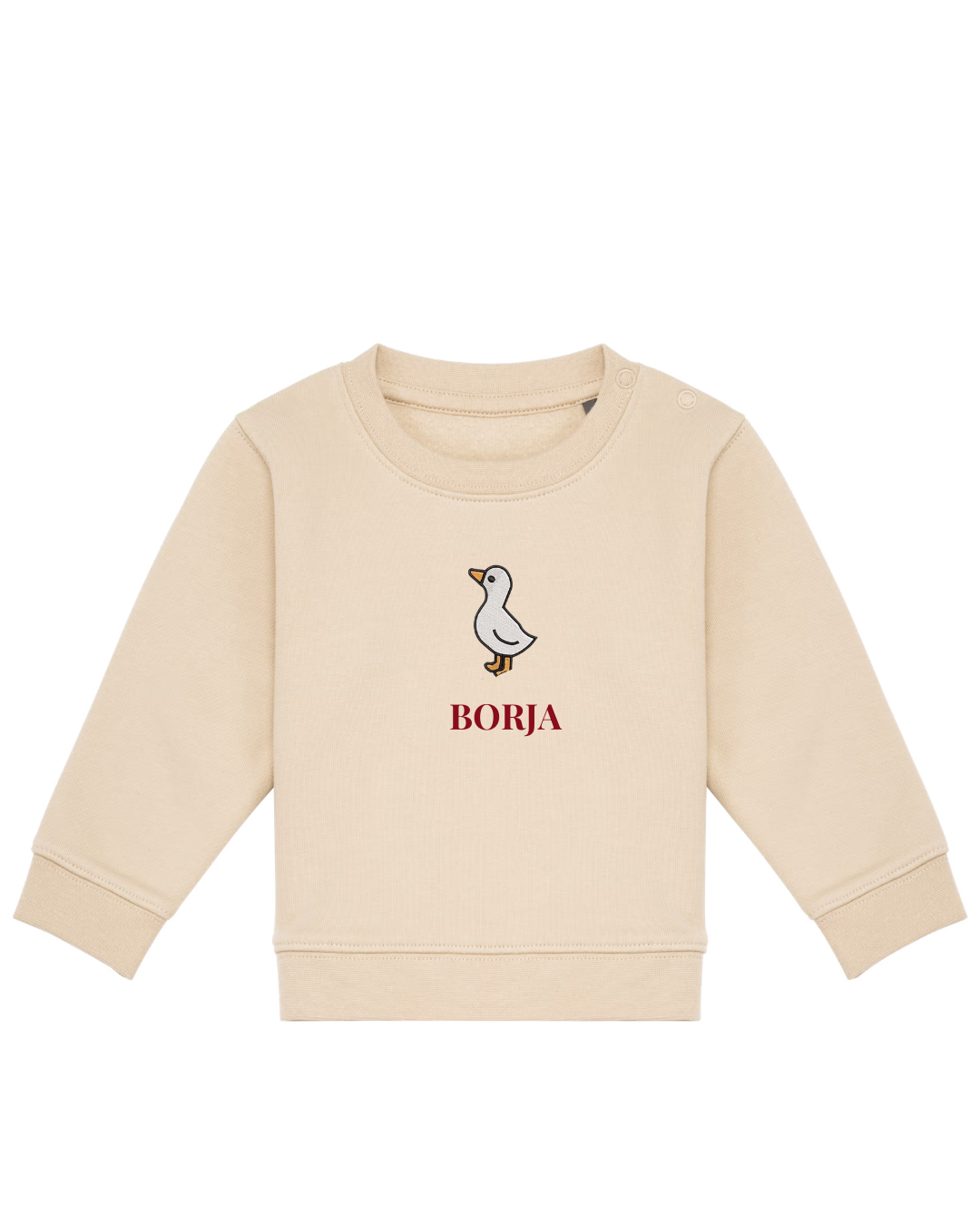 Sudadera personalizada mini pato beige