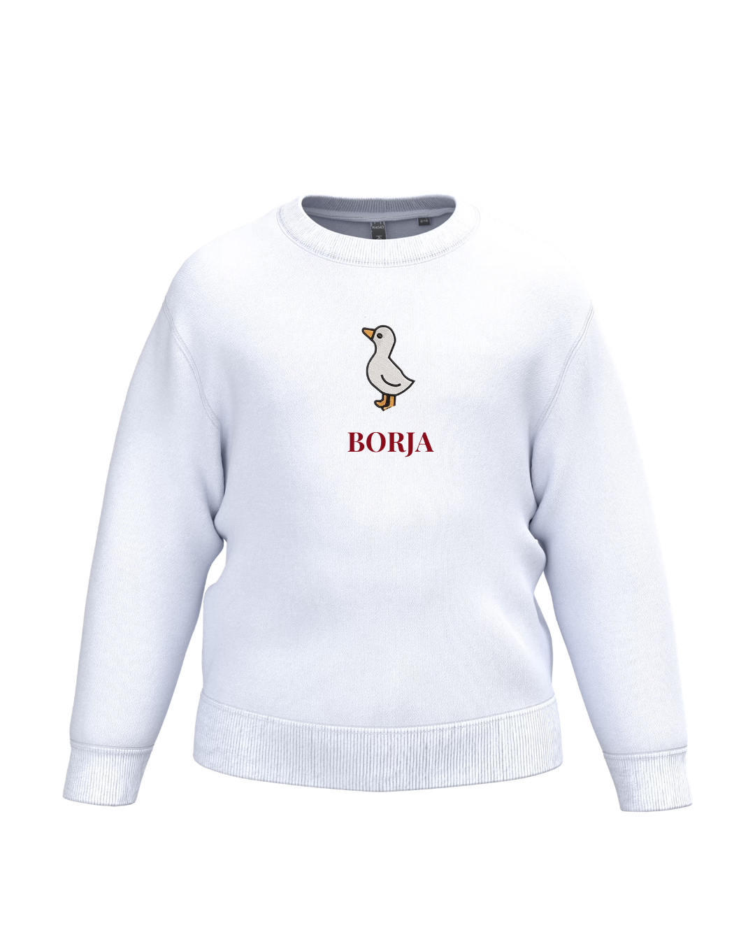 Sudadera personalizada mini pato blanco