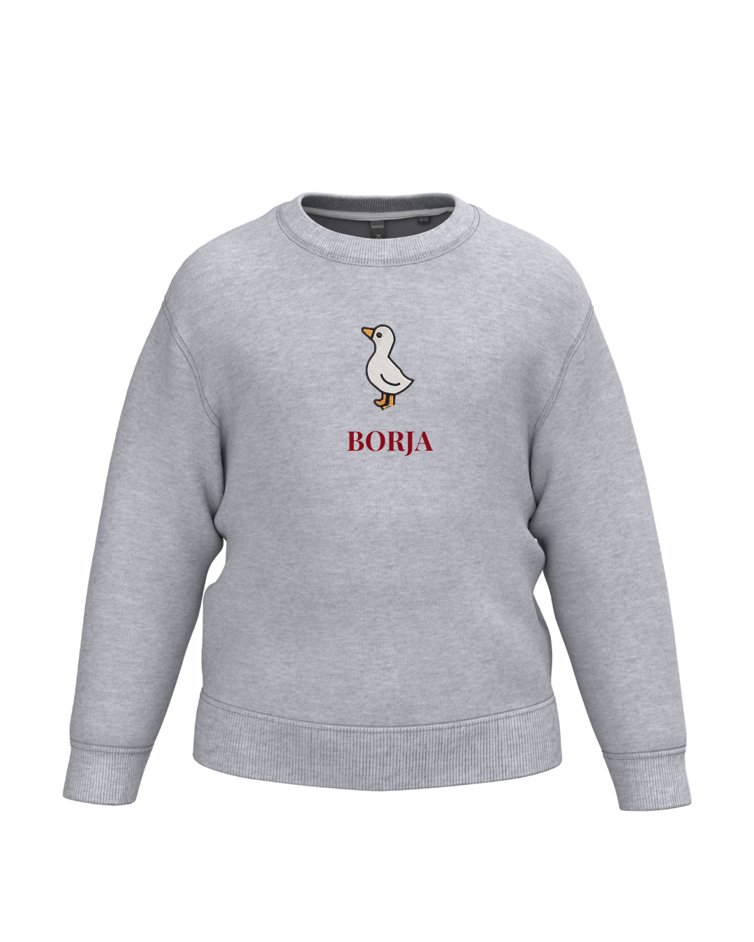 Sudadera personalizada mini pato gris