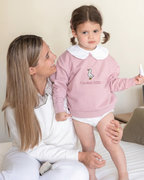 Sudadera personalizada mini pato rosa