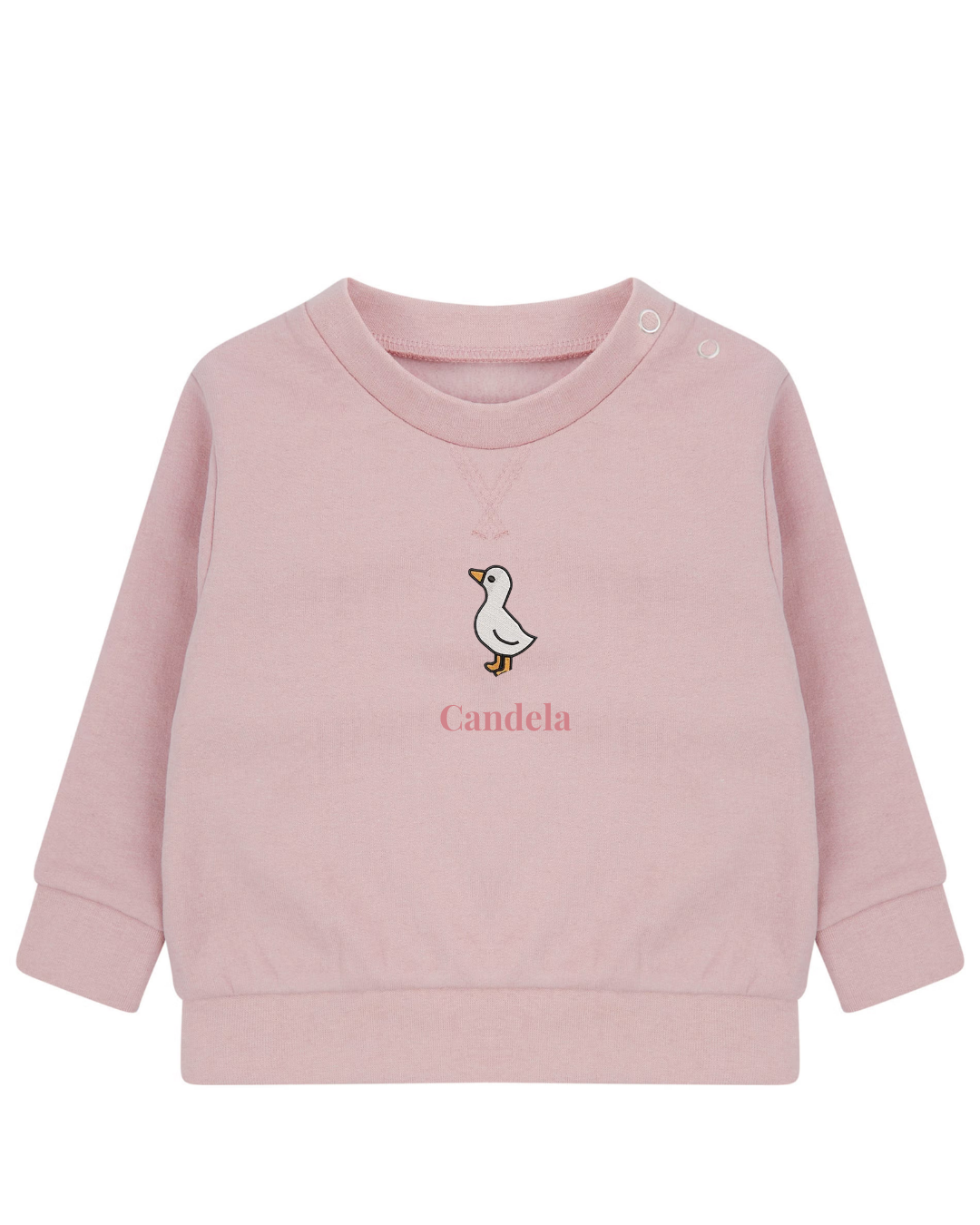 Sudadera personalizada mini pato rosa