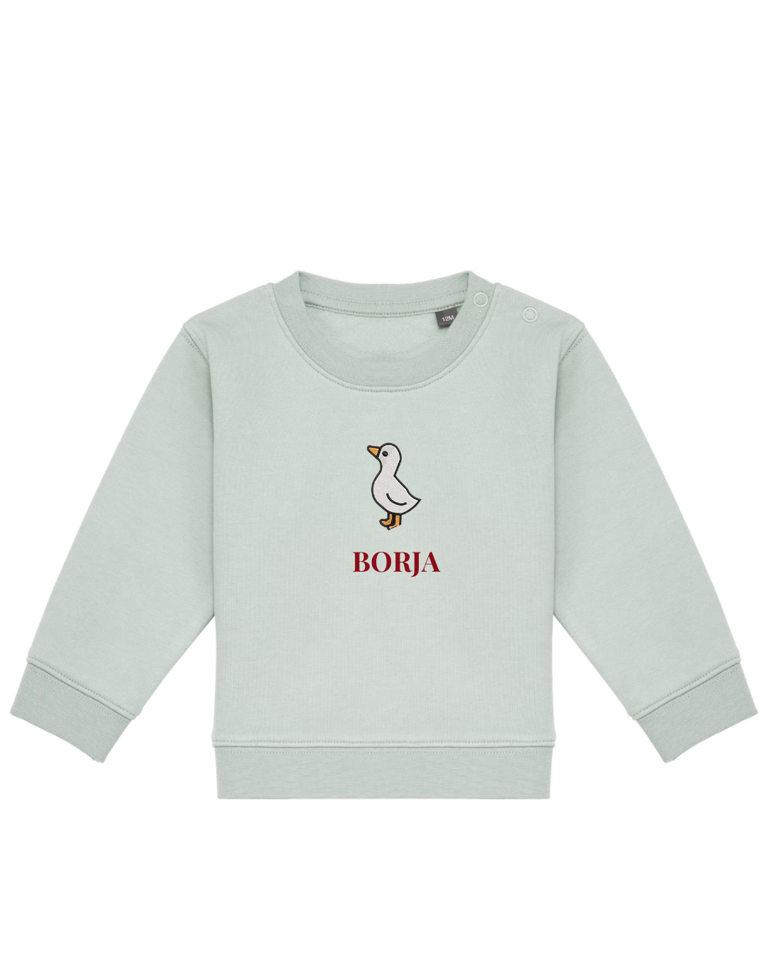 Sudadera personalizada mini pato verde mint