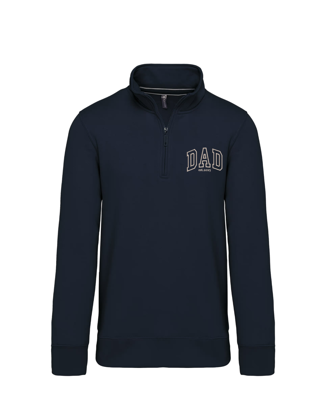 Sudadera personalizada zip Dad azul marino