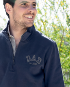 Sudadera personalizada zip Dad azul marino