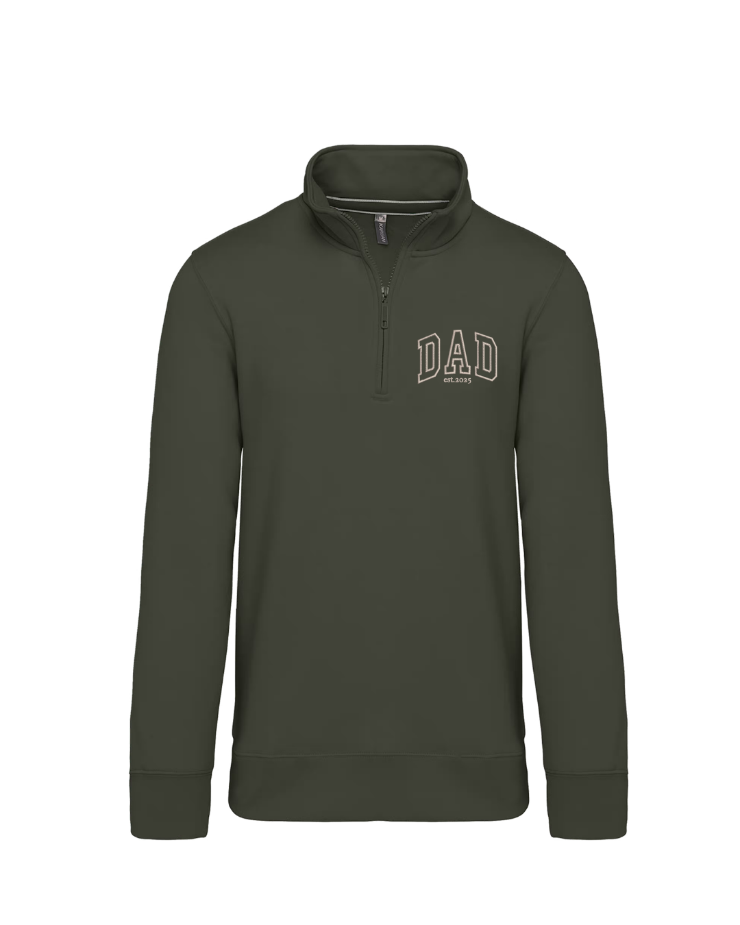 Sudadera personalizada zip Dad kaki