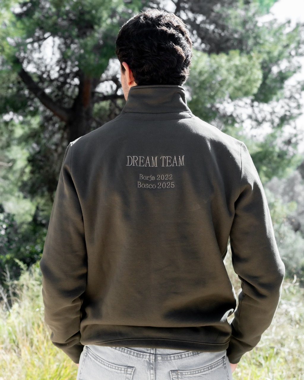 Pack bebé y adulto (zip) sudaderas personalizadas Dad y Mini (hasta 36 meses)