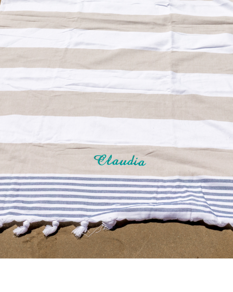 Toalla Begur Personalizada Beige