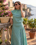 Camisa Martha Azul y Verde
