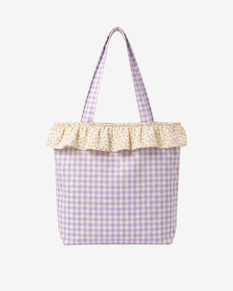 Vichy purple tote bag