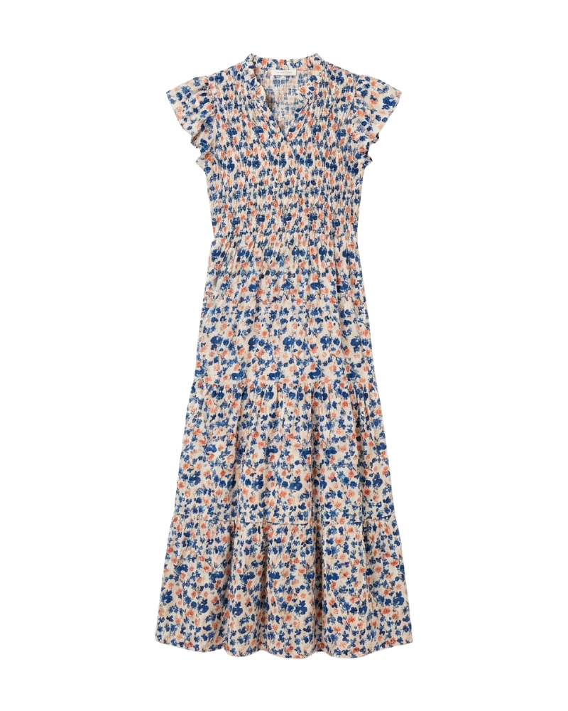 Vestido blue flowers