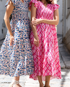 Vestido blue flowers