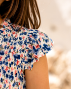 Vestido blue flowers
