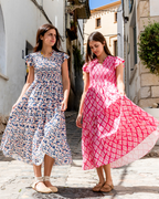 Vestido blue flowers