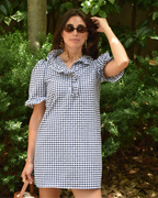 Vestido Portugal Vichy Navy