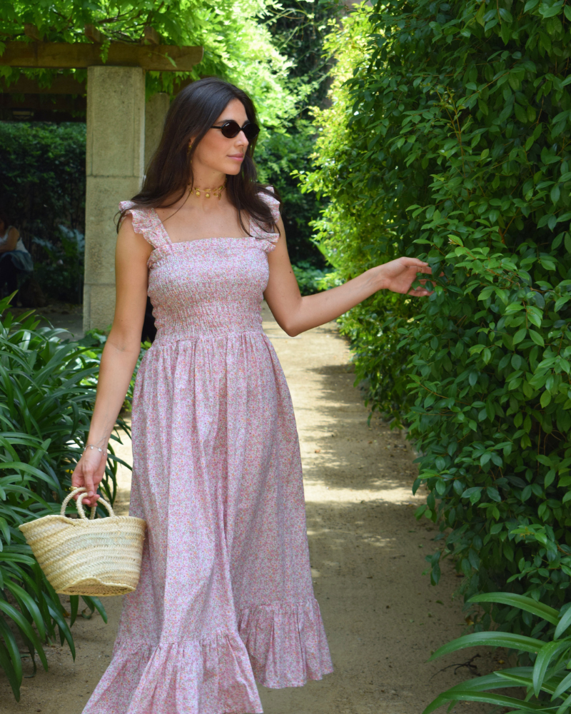 Vestido Rocio Flowers rosa