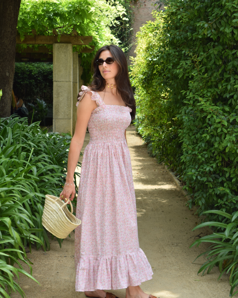 Vestido Rocio Flowers rosa