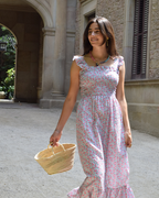 Vestido Rocio Flowers verde agua