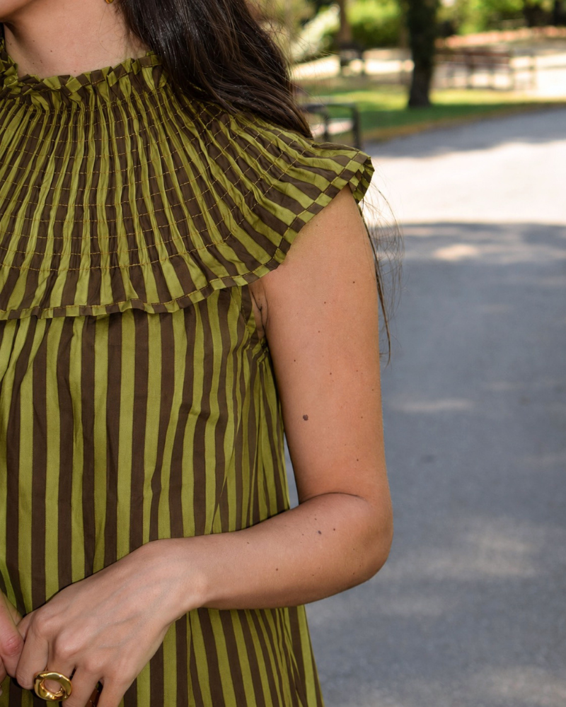 Vestido Jazmin Green Stripes